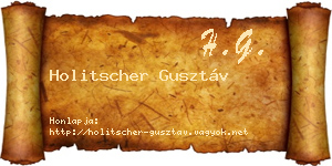 Holitscher Gusztáv névjegykártya