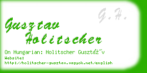 gusztav holitscher business card